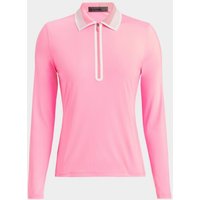 G Fore SILKY TECH NYLON ZIP Langarm Polo pink von G Fore