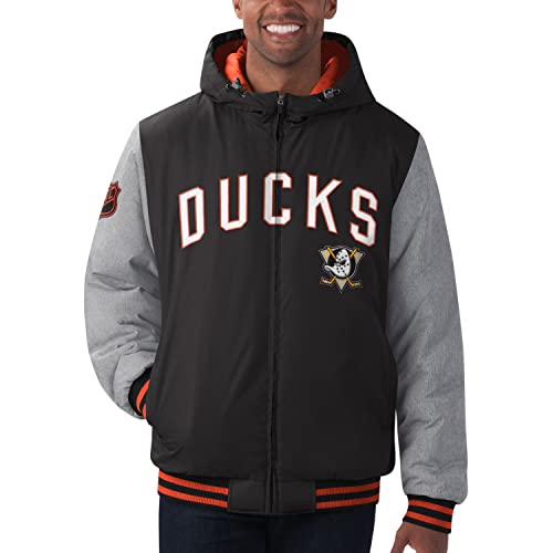 G-III - NHL Anaheim Ducks Cold Front Polyfilled Padded Jacke Farbe Schwarz, Größe M von G-III Sports