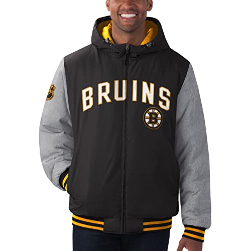 G-III - NHL Boston Bruins Cold Front Polyfilled Padded Jacke Farbe Schwarz, Größe L von G-III Sports
