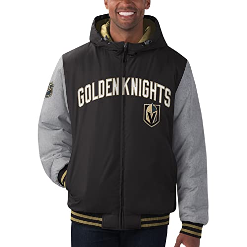G-III - NHL Vegas Golden Knights Cold Front Polyfilled Padded Jacke Farbe Schwarz, Größe XL von G-III Sports