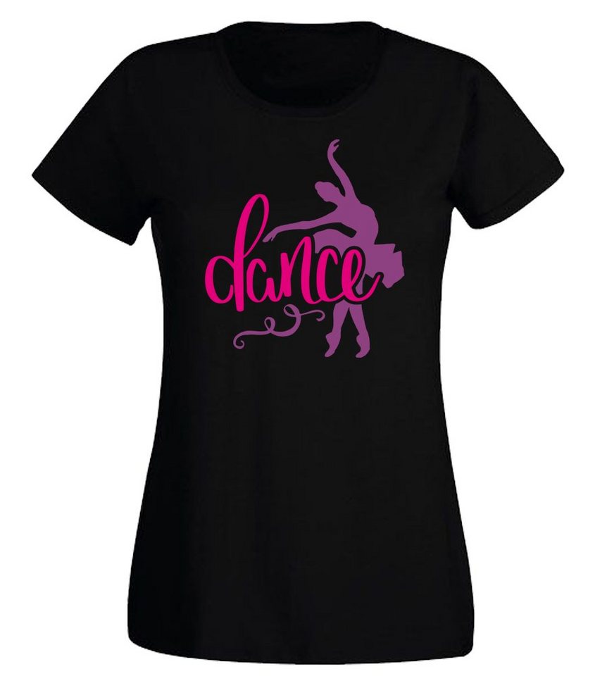 G-graphics T-Shirt Damen T-Shirt - Dance mit trendigem Frontprint, Slim-fit, Aufdruck auf der Vorderseite, Spruch/Sprüche/Print/Motiv, für jung & alt von G-graphics