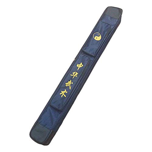 G-LIKE Tai Chi Schwerttasche Tragetasche - Traditionelle Chinesische Kampfkunst Taiji Wushu Kung Fu Qigong EIN- oder Zweilagig Tragbar Trainingsgerät Zubehör Beutel (Blau, Zweilagig) von G-LIKE