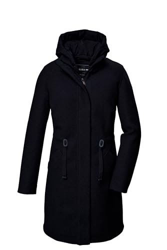 G.I.G.A. DX Damen Fleece Parka/Mantel mit abknöpfbarer Kapuze GW 46 WMN PRK, schwarz, 44, 41988-000 von G.I.G.A. DX