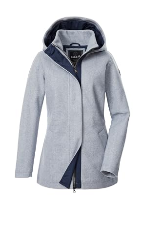 G.I.G.A. DX Damen Jacke/Übergangsjacke Wolloptik mit Kapuze GW 78 WMN JCKT, stahlblau, 46, 43688-000 von G.I.G.A. DX