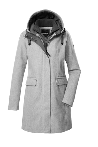 G.I.G.A. DX Damen Parka/Wollmantel mit Kapuze und abzippbarem Gilet GW 19 WMN PRK, graumelange, 42, 43351-000 von G.I.G.A. DX