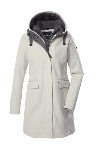 G.I.G.A. DX Damen Parka/Wollmantel mit Kapuze und abzippbarem Gilet GW 19 WMN PRK, hellgraumelange, 36, 43351-000 von G.I.G.A. DX