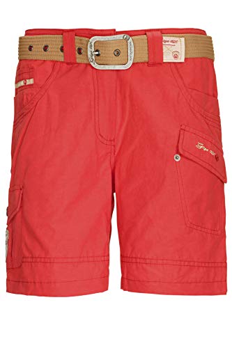 G.I.G.A. DX Damen Shorts Hira, Bermuda mit Gürtel, kurze Hose für Frauen mit praktischen Taschen, modern red, 36 von G.I.G.A. DX