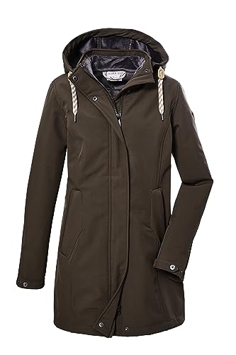 G.I.G.A. DX Damen Softshellparka/Outdoorjacke mit Kapuze GW 19 WMN SFTSHLL PRK, grünanthrazit, 50, 39842-000 von G.I.G.A. DX