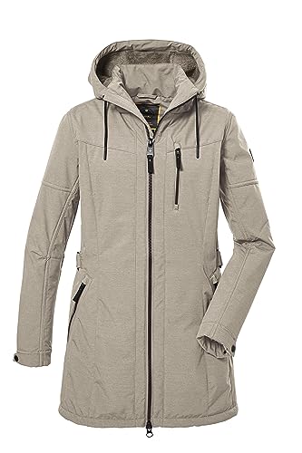 G.I.G.A. DX Damen Softshellparka mit abzippbarer Kapuze GW 46 WMN SFTSHLL PRK, hellbeige, 50, 40898-000 von G.I.G.A. DX