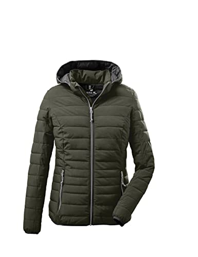 G.I.G.A. DX Damen Uyaka Steppjacke Casual Funktionsjacke in Daunenoptik mit abzippbarer Kapuze, oliv, 40 EU von G.I.G.A. DX