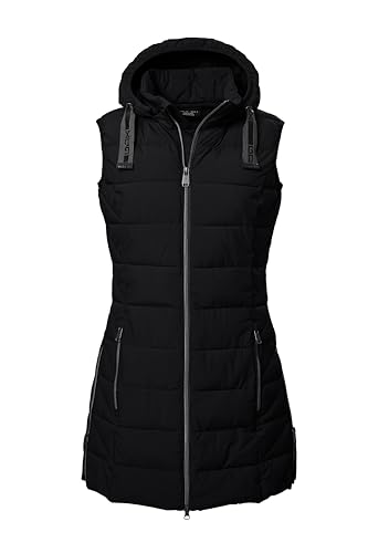 G.I.G.A. DX Damen Steppweste mit abknöpfbarer Kapuze/Funktionsweste in Daunenoptik GW 5 WMN QLTD VST, schwarz, 42, 41774-000 von G.I.G.A. DX