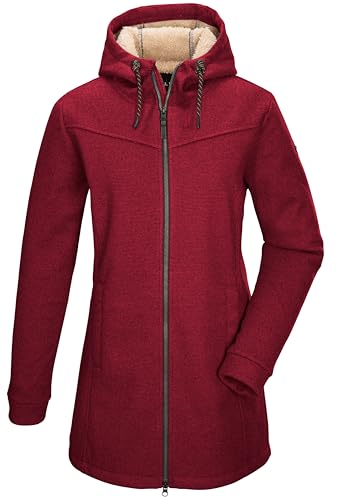 G.I.G.A. DX Damen Strickfleeceparka/Fleecejacke mit Kapuze GW 37 WMN KNTFLC PRK, dunkelrot, 48, 43546-000 von G.I.G.A. DX