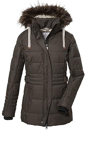 G.I.G.A. DX Damen Winterjacke mit abzippbarer Kapuze/Funktionsjacke in Daunenoptik Oivia, dunkelbraun, 50, 40899-000 von G.I.G.A. DX