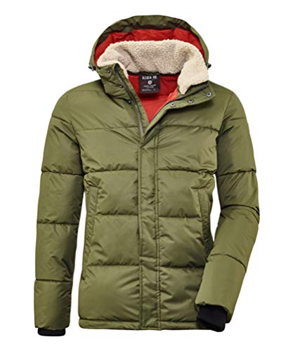 G.I.G.A. DX Herren Casual Steppjacke mit abzippbarer Kapuze und abzippbarem Sherpa Fleecekragen - Ventoso MN Quilted JCKT A, grün, XXL, 35843-000 von G.I.G.A. DX