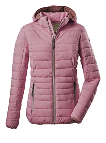 killtec Damen Casual Funktionsjacke in Daunenoptik mit abzippbarer Kapuze Uyaka Stripe, dunkelrose, 38, 34313-000 von G.I.G.A. DX