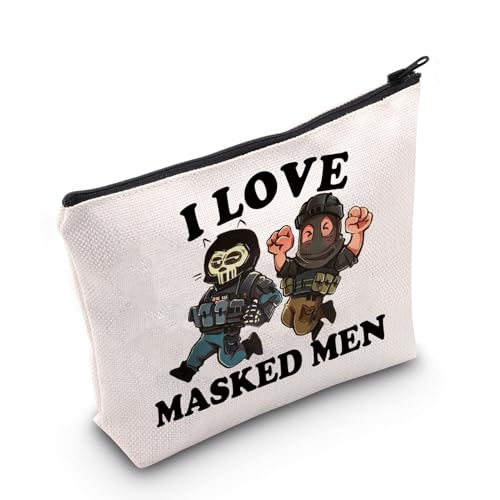 G2TUP COD Videospiel-Make-up-Tasche, Motiv: Geist und König, Geschenke I Love Masked Men COD Gamer Geschenke COD Merchandise, Maskierte Männer, Passform: von G2TUP