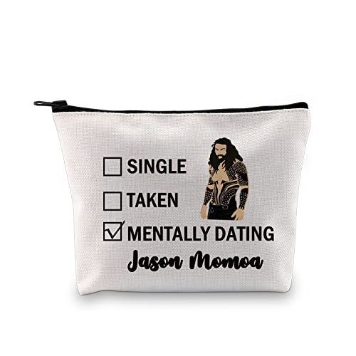 G2TUP Jason Momoa Make-up-Tasche, inspiriert von Jason Momoa, Jason Momoa weiße Tasche von G2TUP