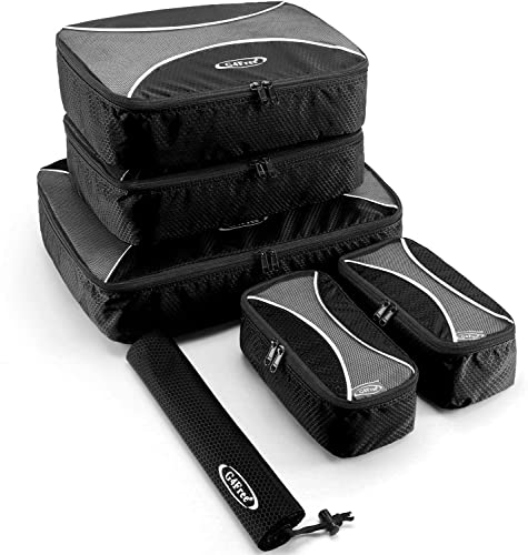 G4Free 3/6/7-teiliges Set Packing Cubes Koffer Organizer Set Faltbarer Kleidertaschen Kleidung Packwürfel Schuhe Packtaschen Reisegepäck für Urlaub Reisen von G4Free
