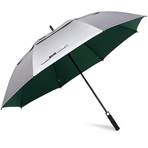 G4Free 68Inch UV-Schutz Winddicht Sonnen- und Regenschirm Golfschirm Autorisches Öffnen Doppelbaldachin Belüftet Übergröße für Herren und Damen von G4Free