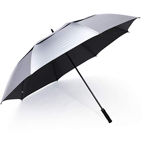 G4Free 72Inch UV-Schutz Winddicht Sonnen- und Regenschirm Golfschirm Autorisches Öffnen Doppelbaldachin Belüftet Übergröße für Herren und Damen von G4Free