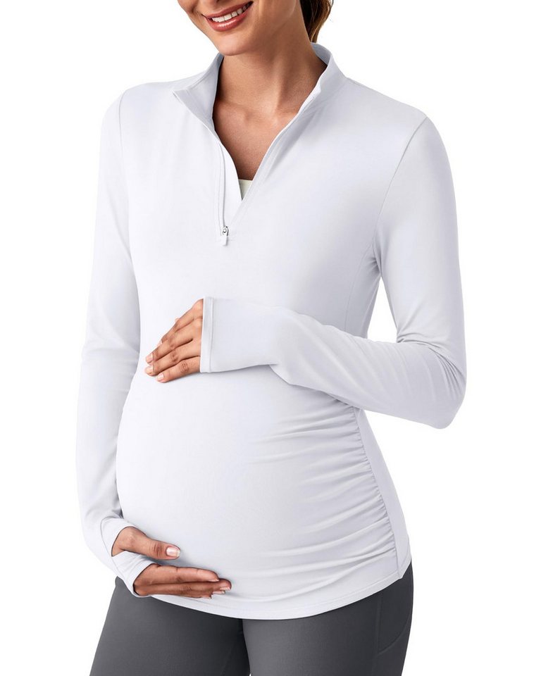G4Free Umstandsshirt G4Free Damen Langarm Workout Oberteile für Schwangere Umstandskleidung Herbst & Winter von G4Free