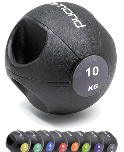 G5 HT SPORT DIAMOND Medizinball Double Grip [3 bis 10 kg] | Ø 21 cm bis 28 cm | für Fitness, Rehabilitation für Home Gym und Gym (10 kg) von G5 HT SPORT