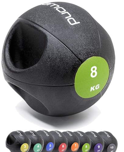 G5 HT SPORT DIAMOND Medizinball Double Grip [3 bis 10 kg] | Ø 21 cm bis 28 cm | für Fitness, Rehabilitation für Home Gym und Gym (8 kg) von G5 HT SPORT