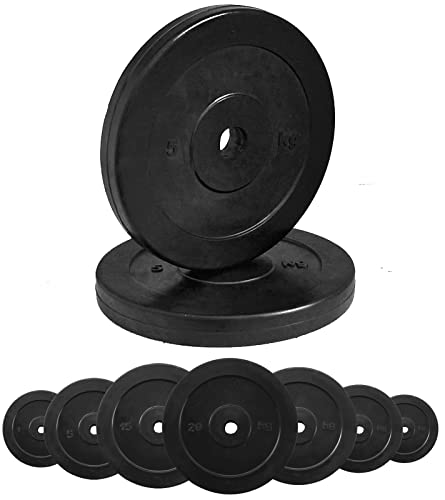 G5 HT SPORT Gummierte Hantelscheiben aus Gusseisen Ø 25 mm für Fitnessstudio und Home Gym von 0,5 bis 20 kg für Hanteln und Langhanteln (1 x 2 kg)… von G5 HT SPORT