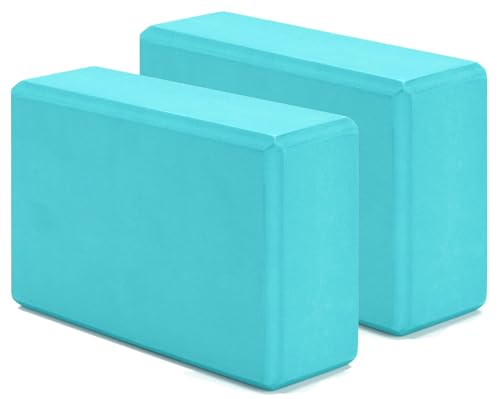 G5 HT SPORT Yogasteine [einzeln oder Paar] Yoga-Blöcke mit hoher Dichte und Unterstützung, rutschfest, hypoallergen | 22,5 x 15 cm, Dicke 7 cm (Paar Steine (Blau)) von G5 HT SPORT