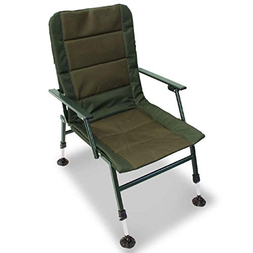 G8DS® Karpfenstuhl XPR gepolstert Schlammfüße verstellbar Armlehnen bequem Karpfen Angeln sitzen Chair von G8DS