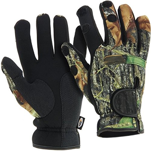 G8DS® Neopren Angel Handschuhe CAMO M-XL Angler Fingerspitzen zum Öffnen (L) von G8DS