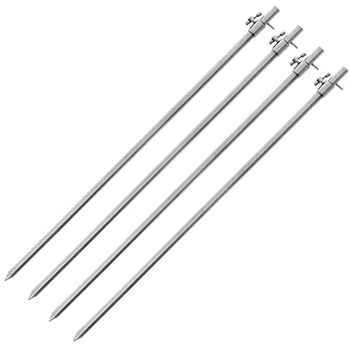 g8ds 4X Edelstahl Angelsport Bankstick Silber Large 50-90cm Rutenhalter Rutenauflage Rodpod von G8DS