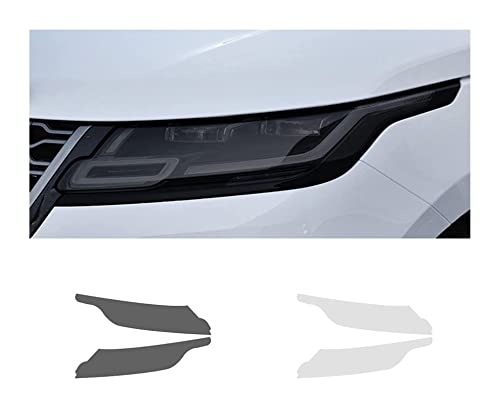 GADEED Auto Scheinwerfer Folie,für Range Rover Velar 2017-2021 Autoscheinwerfer Schutzfolie Scheinwerfer Transparent Schwarz TPU Aufkleber von GADEED