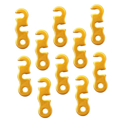 GALPADA 10 Stück Teiliges Aluminiumlegierung Zeltseilspanner Wind Rope Buckle für Outdoor Camping Langlebig Leicht Farblich Sortiert für Zelt Markise Boot und Wohnwagen Zufällige Farbe von GALPADA