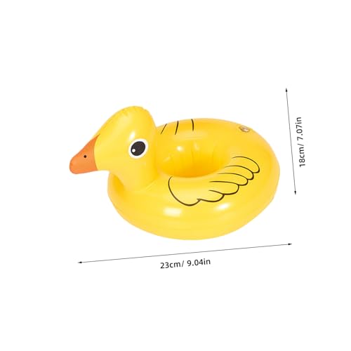 GALPADA 5 Stück Teiliges Aufblasbares PVC Becherhalter Gelb Schwimmender Getränkehalter für Pool Stabiler und Leichter Trinkhaltematten für Sommerparty und Wasserspaß Wiederverwendbar von GALPADA