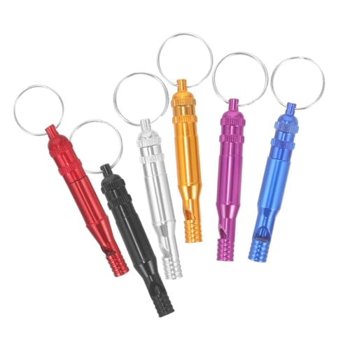 GALPADA 6 Stück Teiliges Laute Notfallpfeifen aus Aluminiumlegierung Robuste Signalpfeifen für Camping Wandern Survival Trainer und Schiedsrichter Vielseitig Einsetzbar Farbiges Outdoor von GALPADA