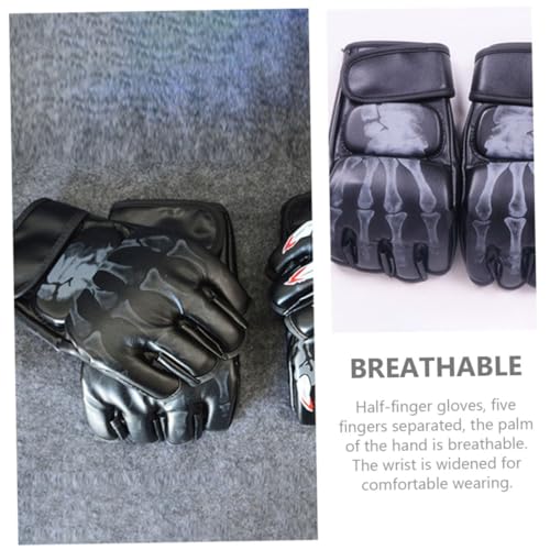 GALPADA Sparring Gloves Halbfinger Boxhandschuhe Atmungsaktiv Weit Strapazierfähig Waschbar Für Kickboxen Thai Training Erwachsene von GALPADA