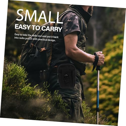 GALPADA Taktische Intercom Hüfttasche Multifunktionale Bauchtasche mit Offenem Fach für Outdoor Wandern Radfahren Camping Schwarz von GALPADA