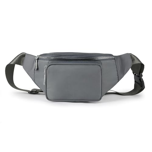 Gürteltasche für Damen Einfache Damen-Brusttasche, Mehrzweck-Handy-Hüfttasche mit großer Kapazität (Color : Grey, Size : 15x13x13cm) von GALSOR