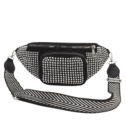 Gürteltasche für Damen Einfache Damen-Hüfttasche, 13 x 29 x 6 cm (Color : Silver, Size : 13x29x6cm) von GALSOR