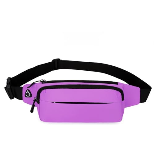 Gürteltasche für Damen Sport-Umhängetasche for Herren und Damen (Color : Purple, Size : 11x34x7cm) von GALSOR