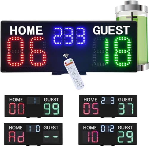 GAN XIN Digitale Anzeigetafel Elektronischer Tennis Punktezähler LED Scoreboard mit Fernbedienung für Tennis Baseball Volleyball von GAN XIN