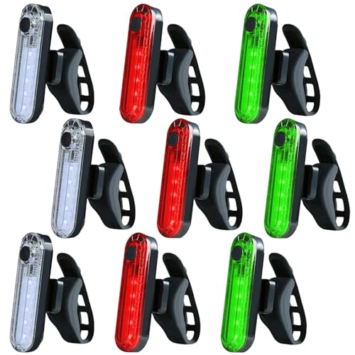 GAOUTO 9 Stück LED Navigationslichter für Boote, 3 Arten Blinkmodus,USB Ladekajaklichter Bootshecklichter Bootslicht Signallampe,Mit USB-Datenkabel, Boots Navigationslichter für Kajak Boot Yacht von GAOUTO