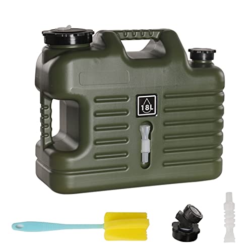 GASLIKE Camping Wasserkanister mit Hahn, Trinkwasserkanister 12l/18l, BPA-Freier Trinkwasserbehälter, Tragbar Trinkkanister für Outdoor, Wandern & Notfall-Überlebens-Kit,18l von GASLIKE