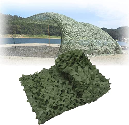 GASSNAKE Camouflage Netz Tarnnetz Jagd Camping Waldlandschaft Outdoor Garten Party Dekorationen (Green,3.5 * 3M) von GASSNAKE