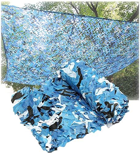 GASSNAKE Tarnnetz Sichtschutz Sonnenschutz Tarnung für Freizeit Camping Jagd Camouflage Netz (Blue,2 * 2M) von GASSNAKE