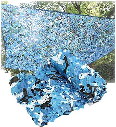 GASSNAKE Tarnnetz Sichtschutz Sonnenschutz Tarnung für Freizeit Camping Jagd Camouflage Netz (Blue,5 * 5M) von GASSNAKE