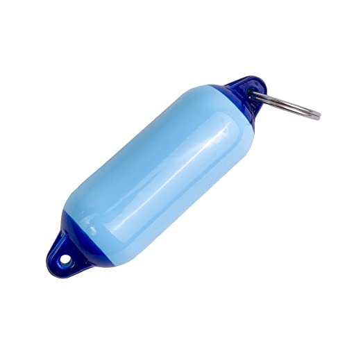 GATE14® Kunststoff Hellblau/Blau Cylindrical Fender schwimmender Schlüsselanhänger 31 x 98 mm von GATE 14