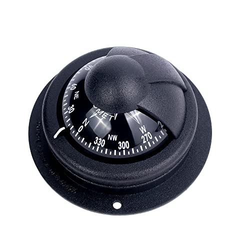 Nautischer Kompass für Präzisionsboote, entspiegelte Haube, 2 "80 x 42 mm, schwarz Nautischer Kompass für Präzisionsboote, entspiegelte Haube, 2 "80 x 42 mm, schwarz von GATE 14