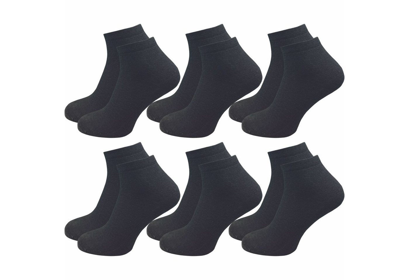 GAWILO Kurzsocken für Damen - Quartersocken in weiß und schwarz - ohne drückende Naht (6 Paar) Schaft etwas länger als bei einer Sneaker Socke, daher kein rutschen von GAWILO